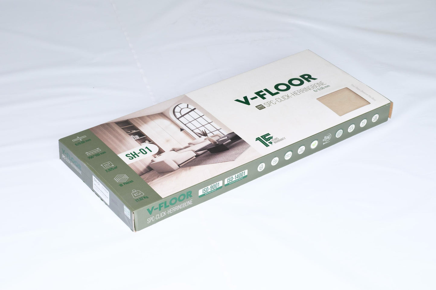 V-Floor licht beige pvc vloer klik visgraat