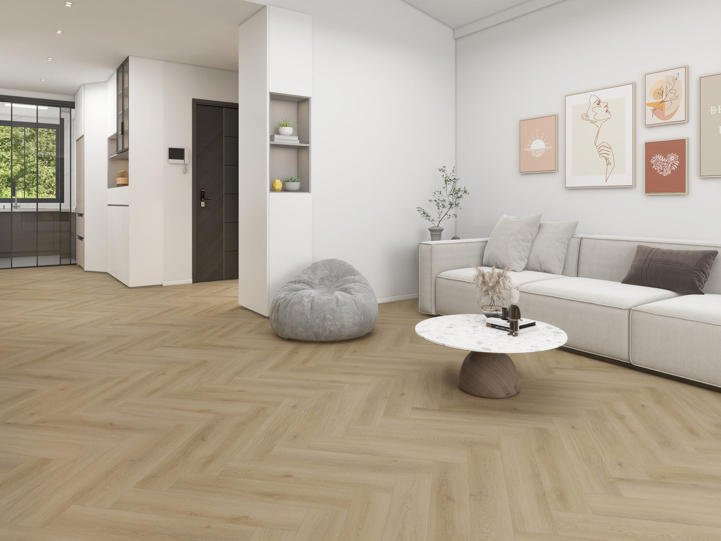 V-floor pvc vloer visgraat rustiek Eiken - Sample