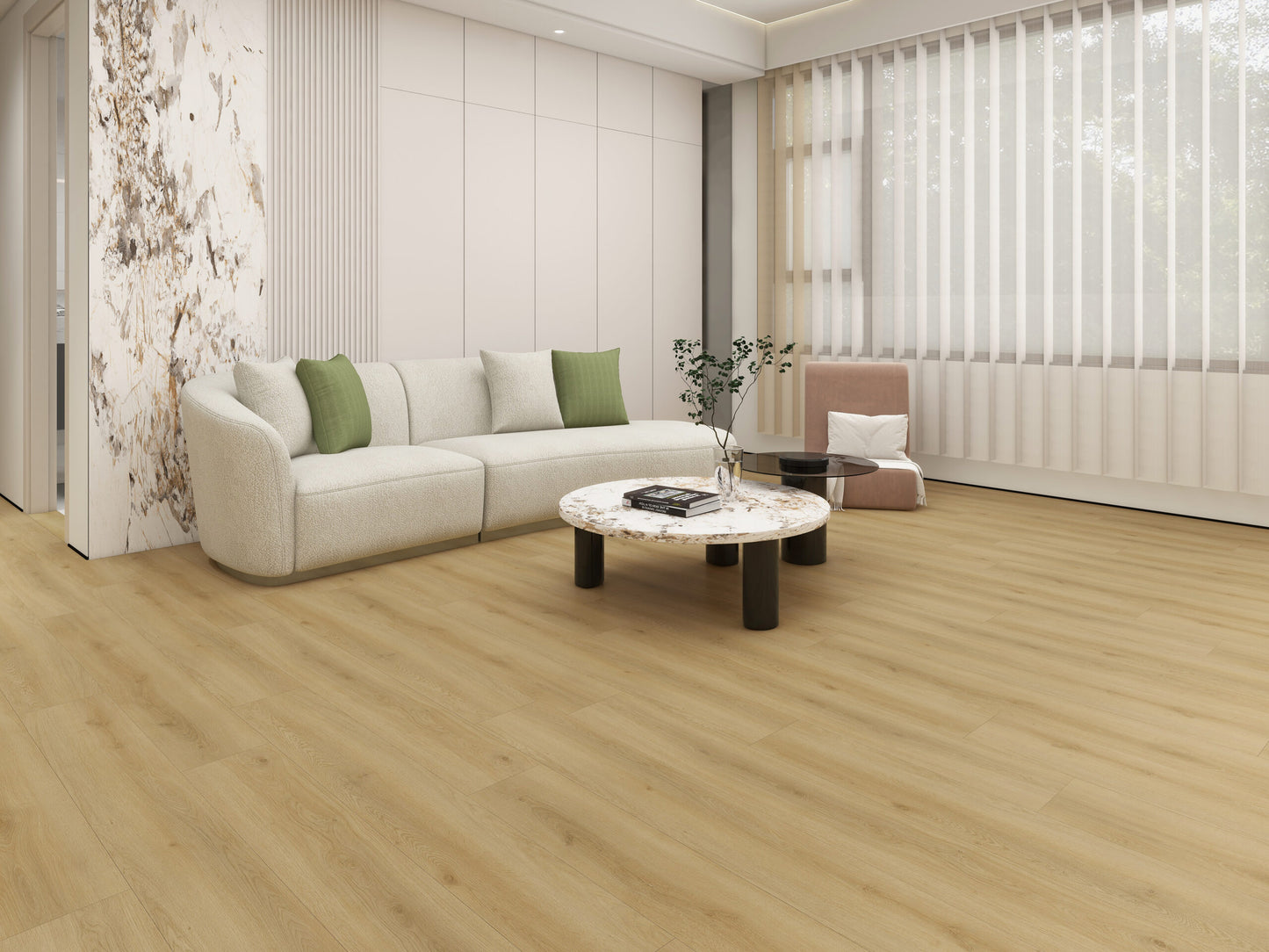 V-Floor pvc klikvloer licht eiken – Natuurgetrouwe houtstructuur - Sample